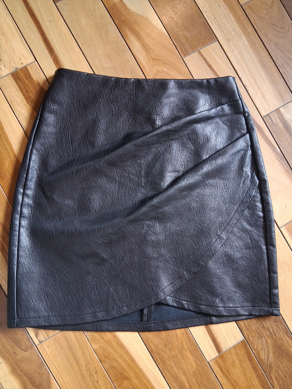 Faux Leather Black Mini Skirt